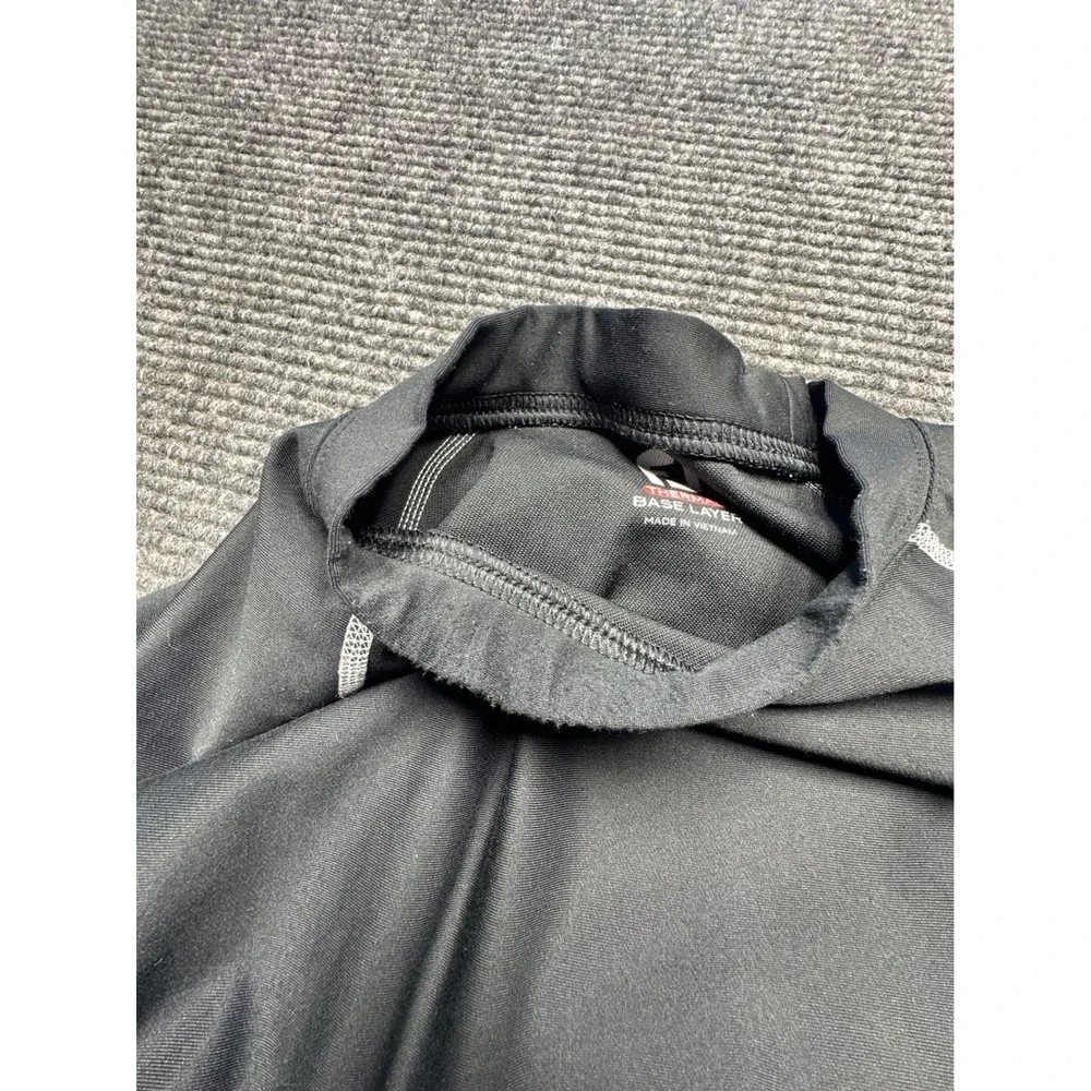 FootJoy Thermal Base Layer Men L Black Long Sleeve Mock Neck Contrast Stitching
